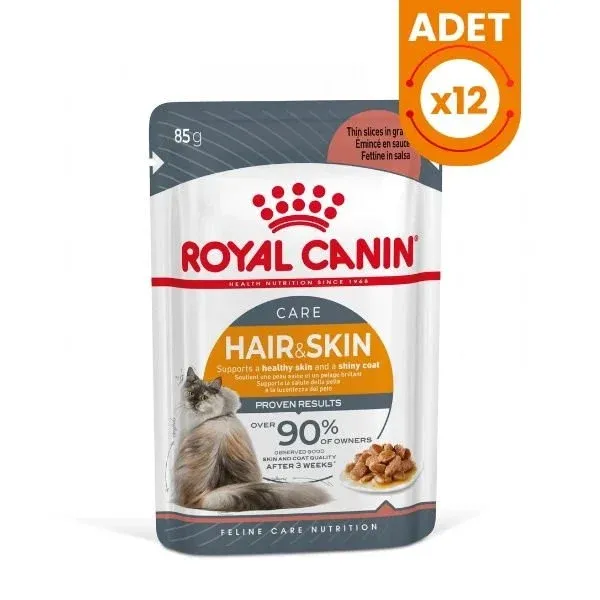 Royal Canin® Hair & Skin Care Yetişkin Kedi Yaş Maması 85 Gr *12